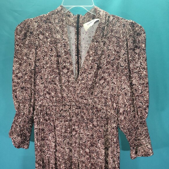 Ba&Sh Womens Floral Long Sleeve Maxi Dress Size 1 Viscose - Picture 2 of 11